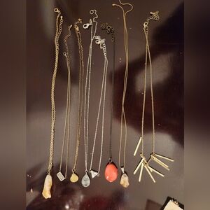 Elegant Multi-Color Pendant Necklace Set